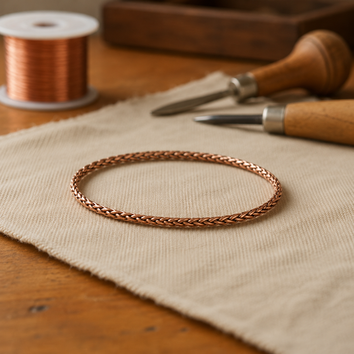 Copper Soul Braid Copper Anklet