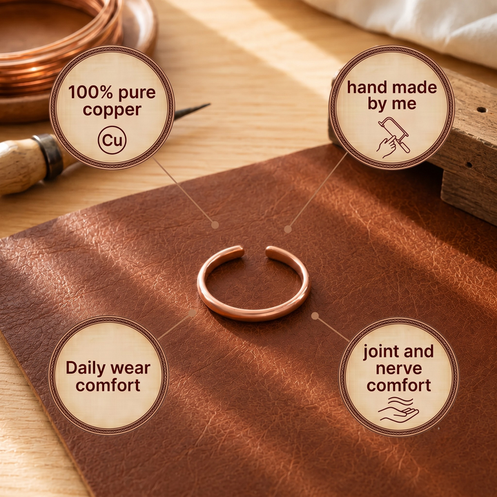 Copper Soul Slick Copper Toe Ring