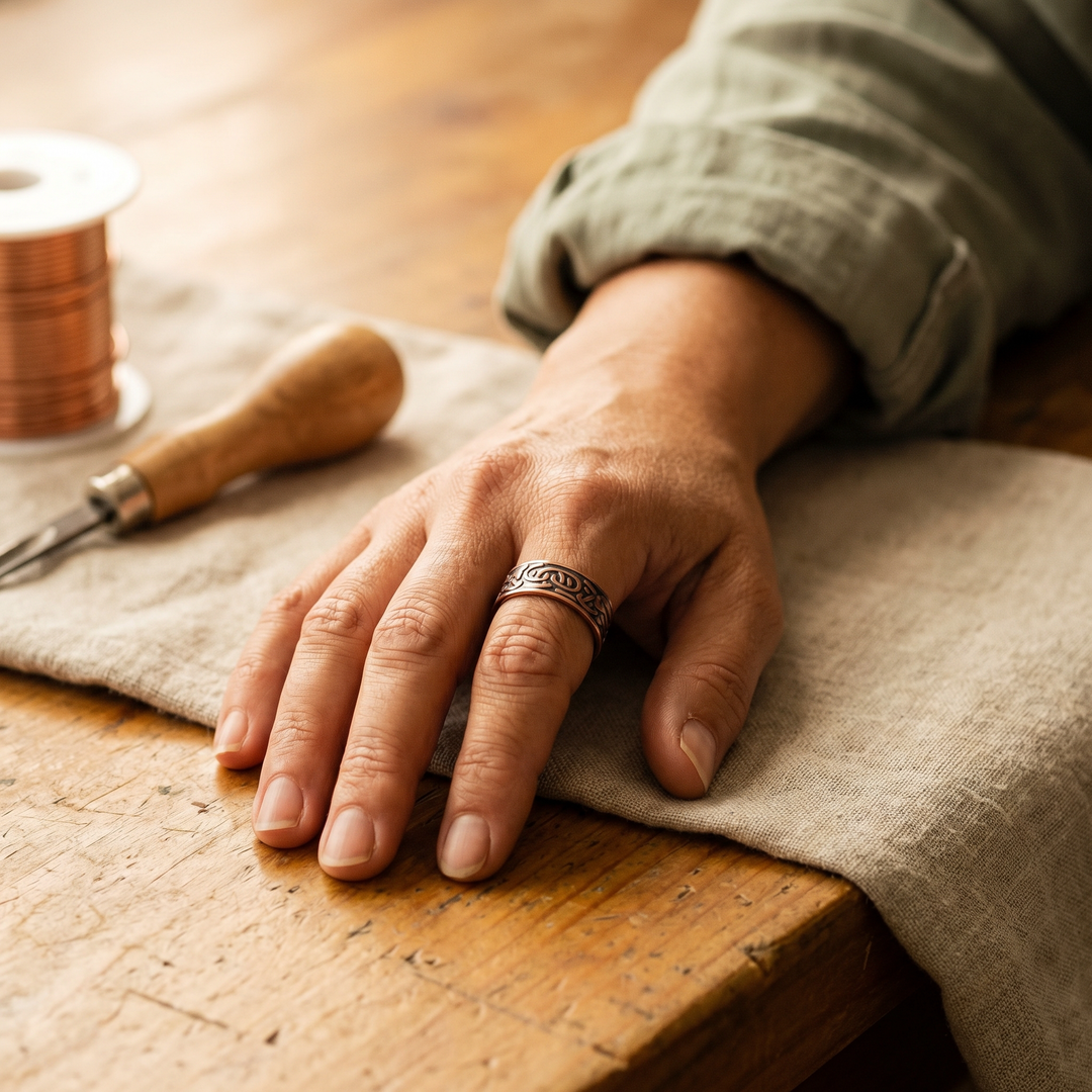 Copper Soul Burr Copper Ring