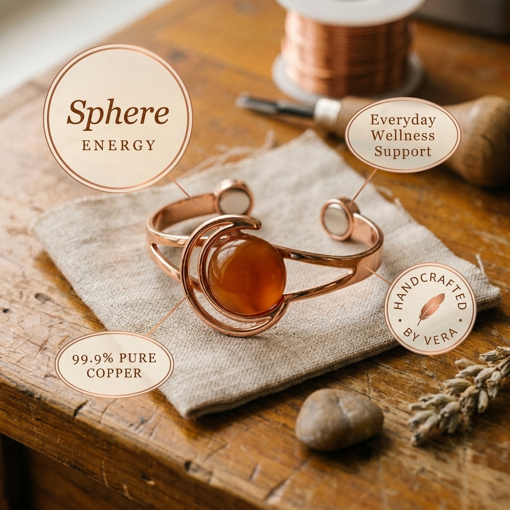 Copper Soul Sphere Orange Copper Bracelet