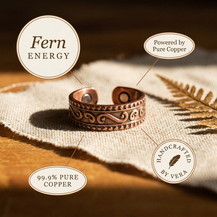 Copper Soul Fern Copper Ring